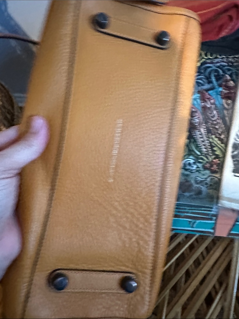 Coach Pebbled Leather Tote in mustard yellow - Picture 11 of 11
